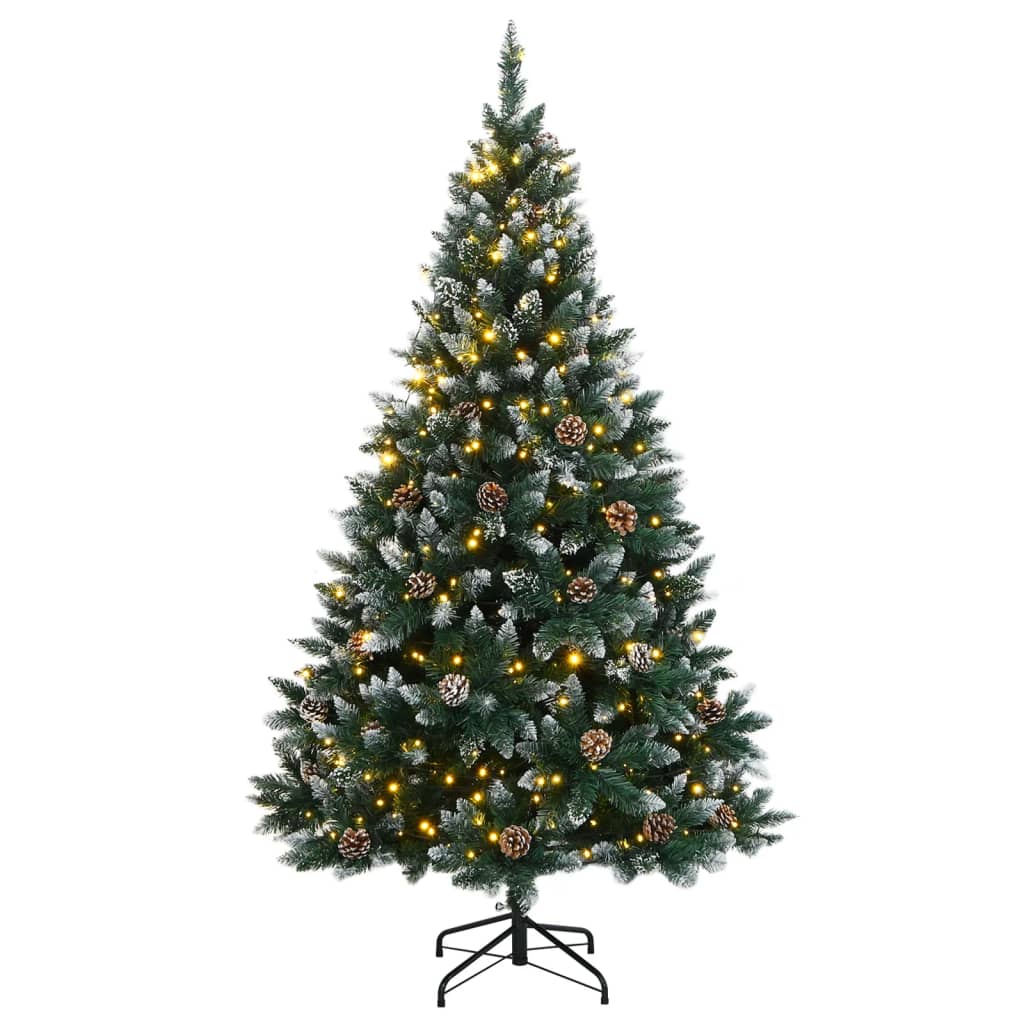 Artificial Christmas Tree Green and white PVC and steel