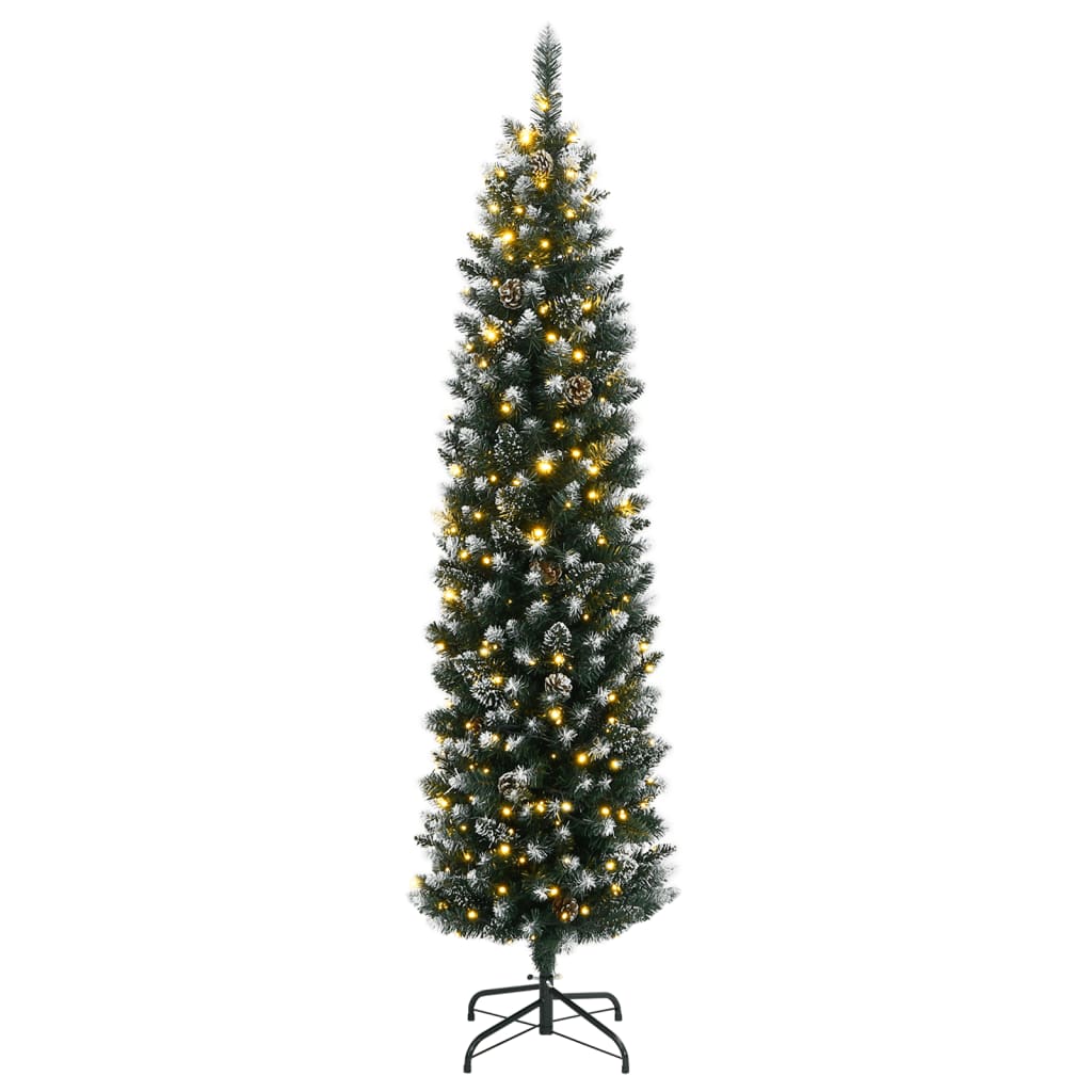 Artificial Christmas Tree Green PVC 70.9 in Decorative Inlays