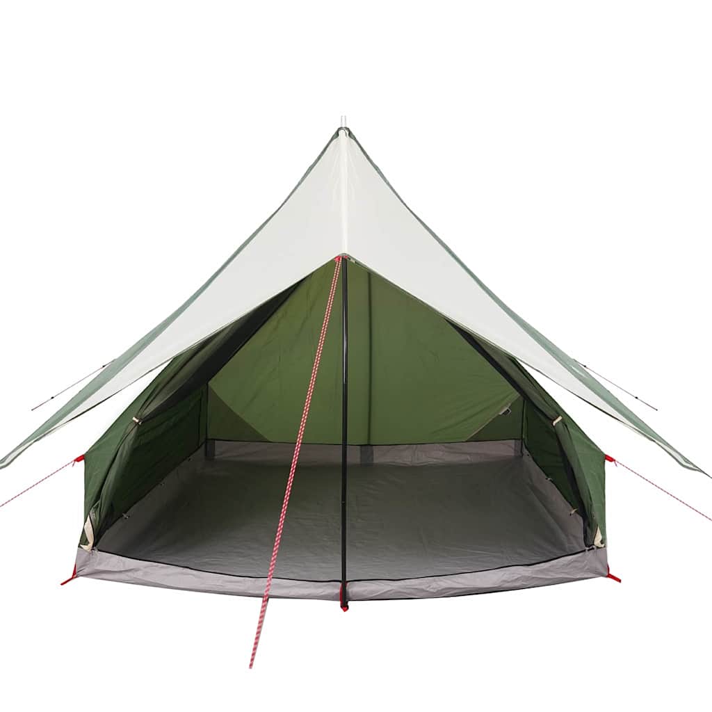 Family Tent with Roof Green and White 220 x 220 x 184 cm