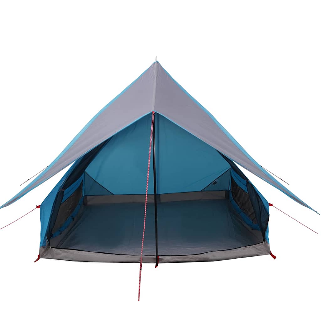 Family Tent with Roof Blue and Grey 220 x 220 x 184 cm