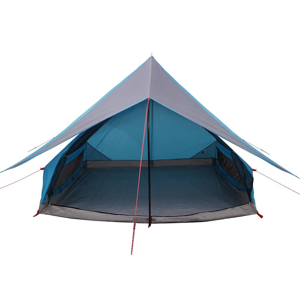 Family Tent with Roof Blue and Grey 256 x 256 x 185 cm