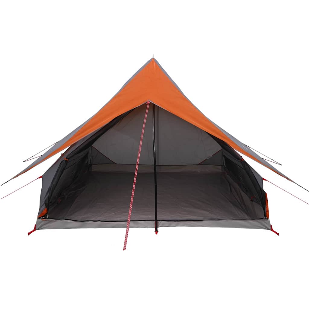 Family Tent with Roof Grey and Orange 256 x 256 x 185 cm