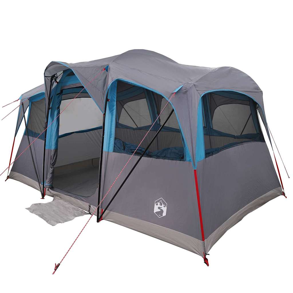 Family Tent with Roof Blue and Grey 435 x 255 x 216 cm