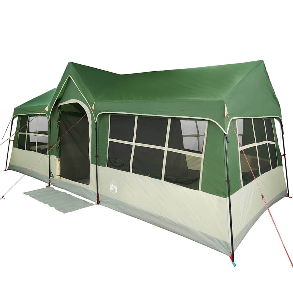 Family Tent with Roof Green and Beige 622 x 295 x 238 cm