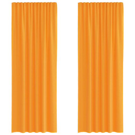 Voile Curtains with Rod Pockets 2 pcs Orange