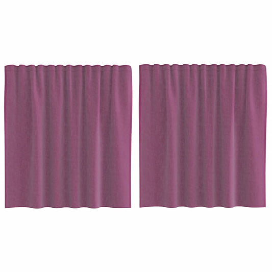 Voile Curtains with Rod Pockets 2 pcs Purple