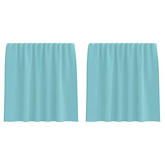 Voile Curtains with Rod Pockets 2 pcs Turquoise