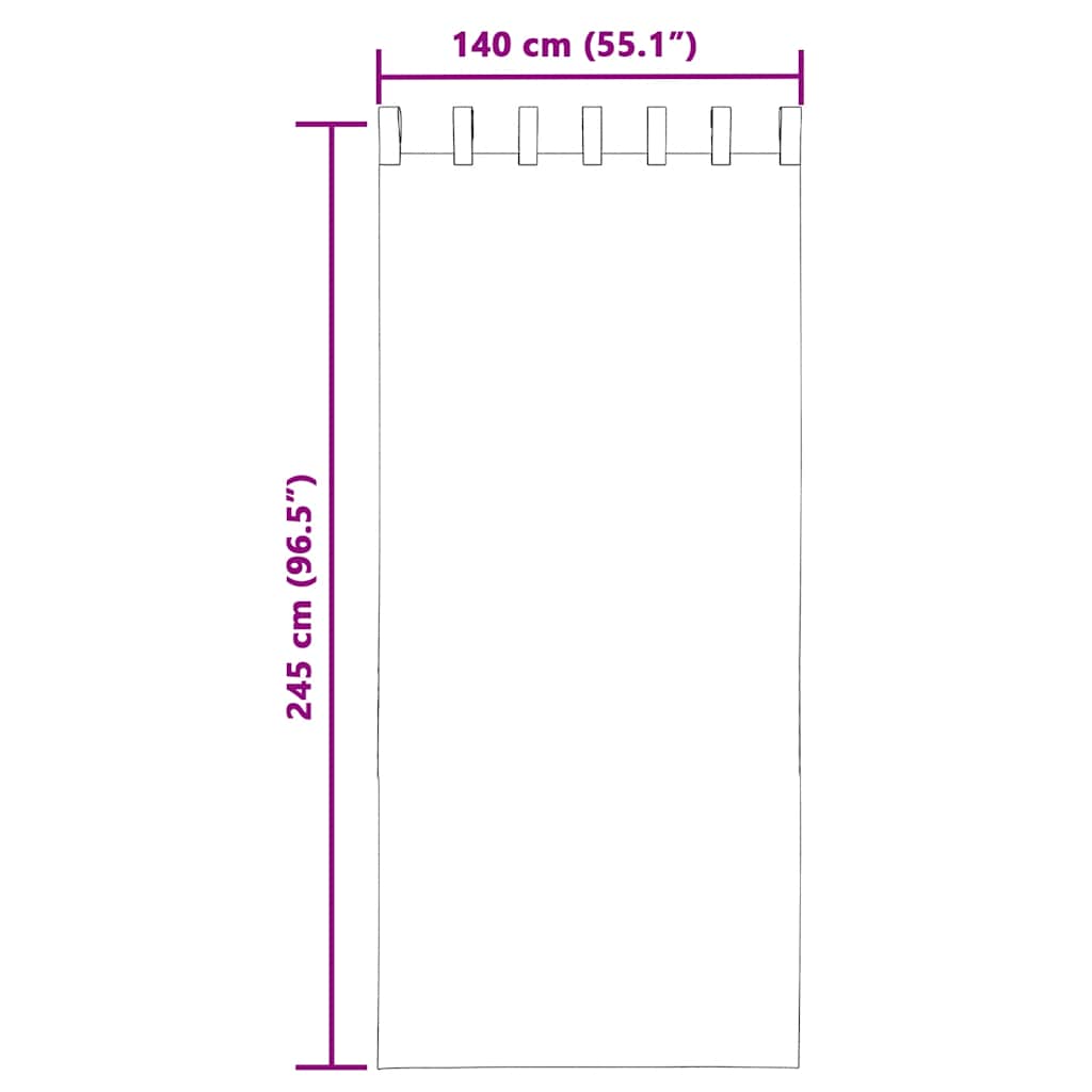 Voile Curtains with Tab Top 2 pcs Cream