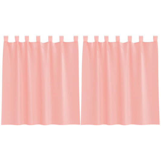 Voile Curtains with Loops 2 pcs Pink 140x140 cm