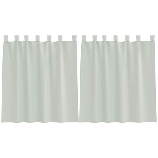 Voile Curtains with Loops 2 pcs Light Grey 140x140 cm