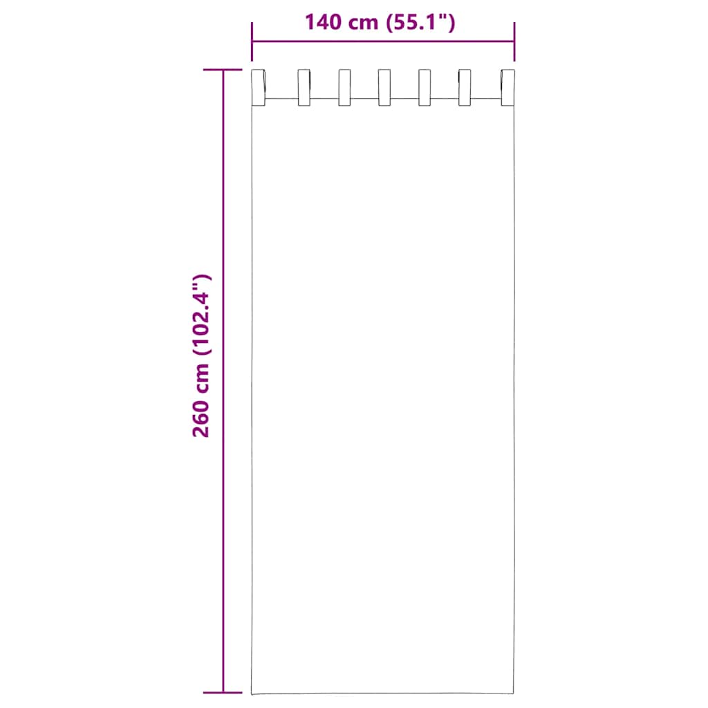 Voile Curtains with Loops 2 pcs Sand 140x260 cm