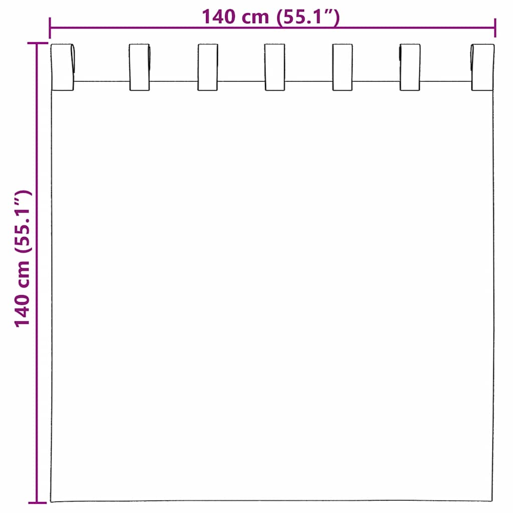 Voile Curtains with Loops 2 pcs Yellow 140x140 cm