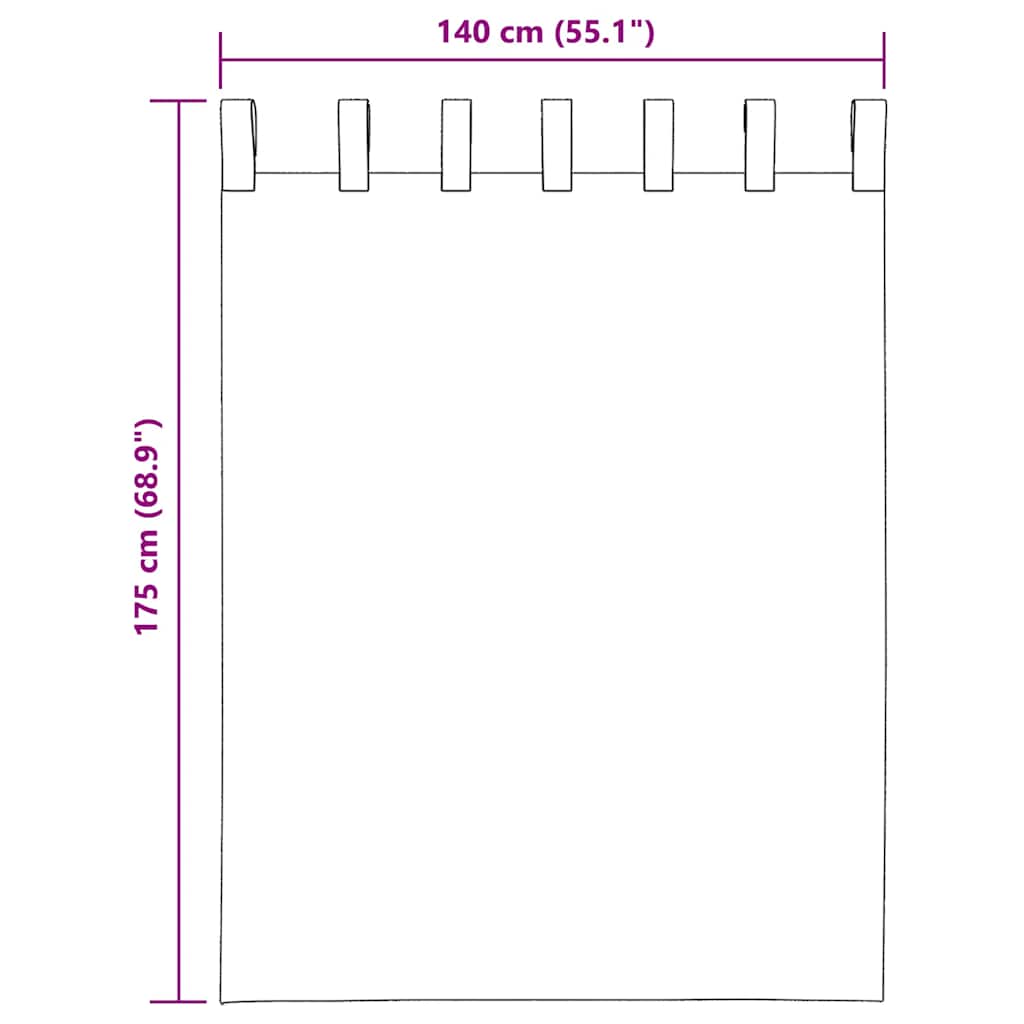 Voile Curtains with Loops 2 pcs White 140x175 cm