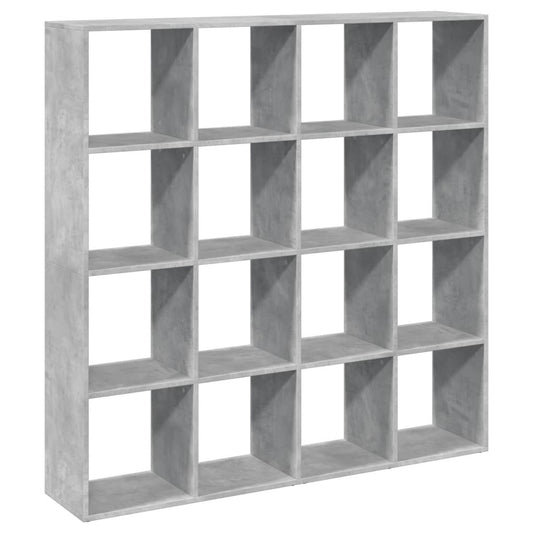 Book Cabinet Concrete Grey 137,5x29x137,5 cm Engineered Wood