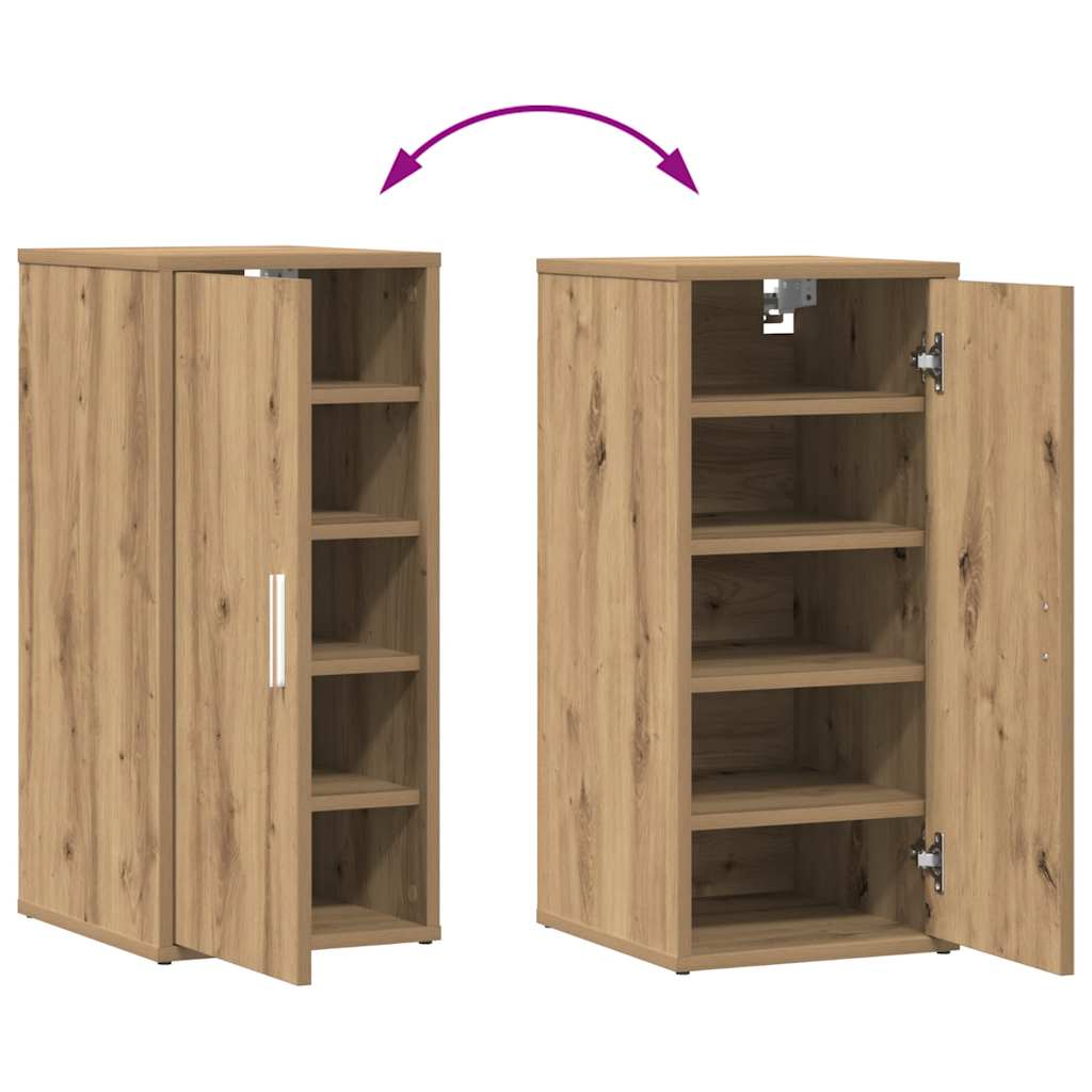 Shoe Cabinet Artisan Oak 32x35x70 cm Engineered Wood