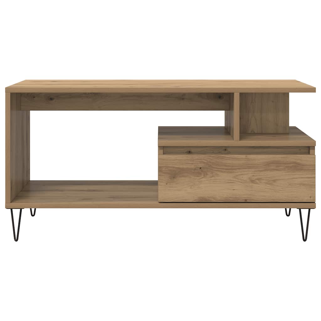 Coffee Table Artisan Oak 90x49x45 cm Engineered Wood