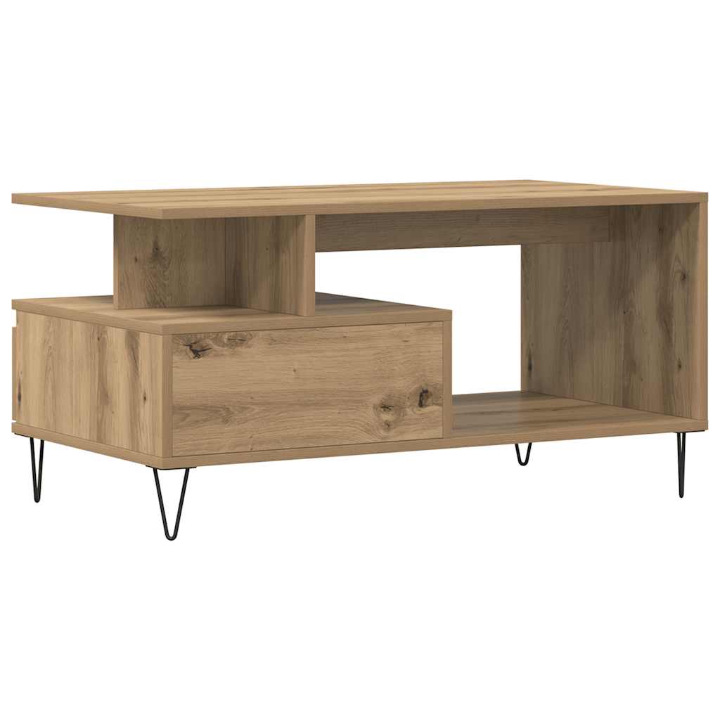 Coffee Table Artisan Oak 90x49x45 cm Engineered Wood