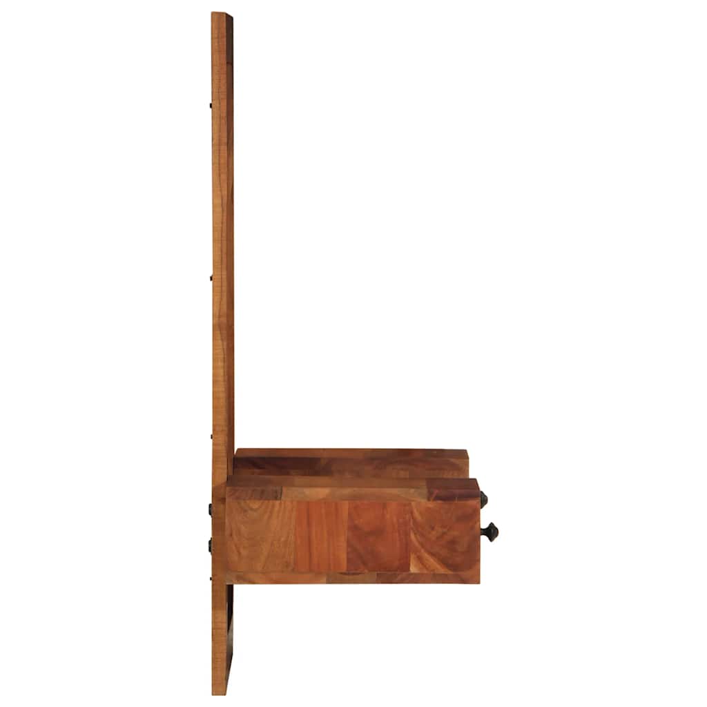 Wall Mirror Honey Glass, Solid Acacia Wood Medium Mirror