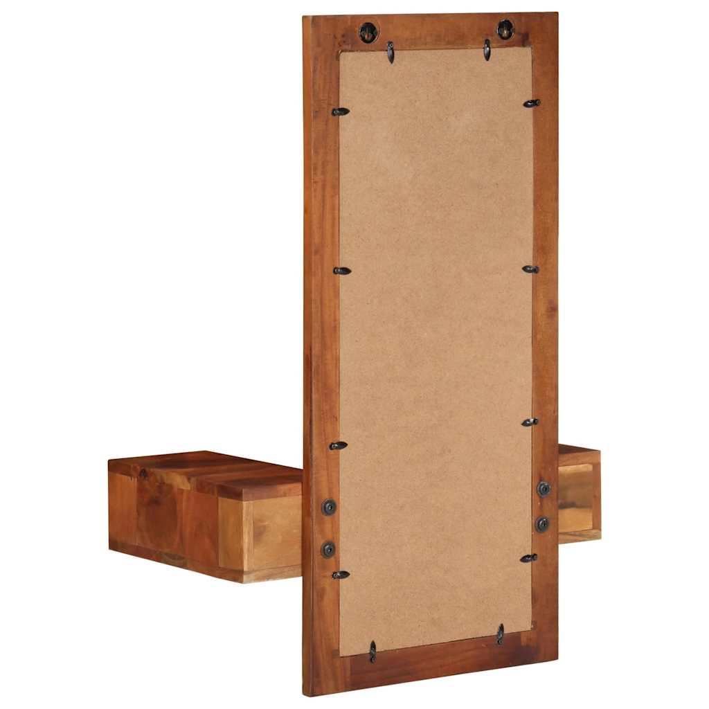 Wall Mirror Honey Glass, Solid Acacia Wood Medium Mirror