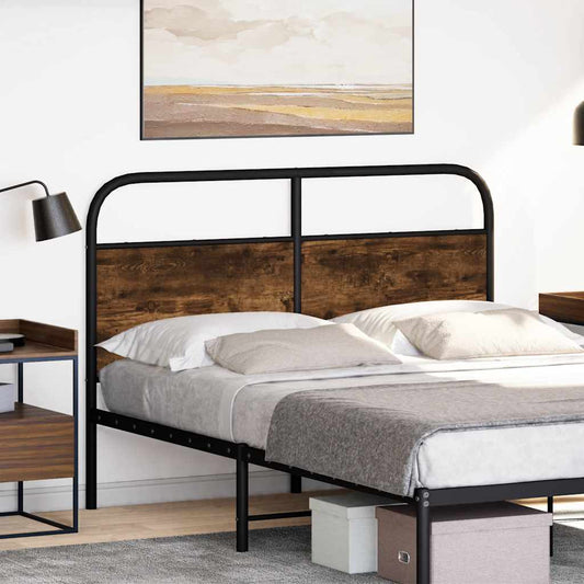 Replace Headboard Smoked Oak 135 cm Steel and Engineered Wood