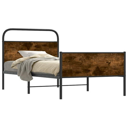 Bed Frame without Mattress 107x203 cm Sonoma Oak Engineered Wood