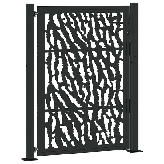 Garden Gate Black 100x125 cm Steel Trace Design