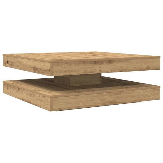 Coffee Table 360-Degree Rotatable Artisan Oak 90x90x34.5 cm