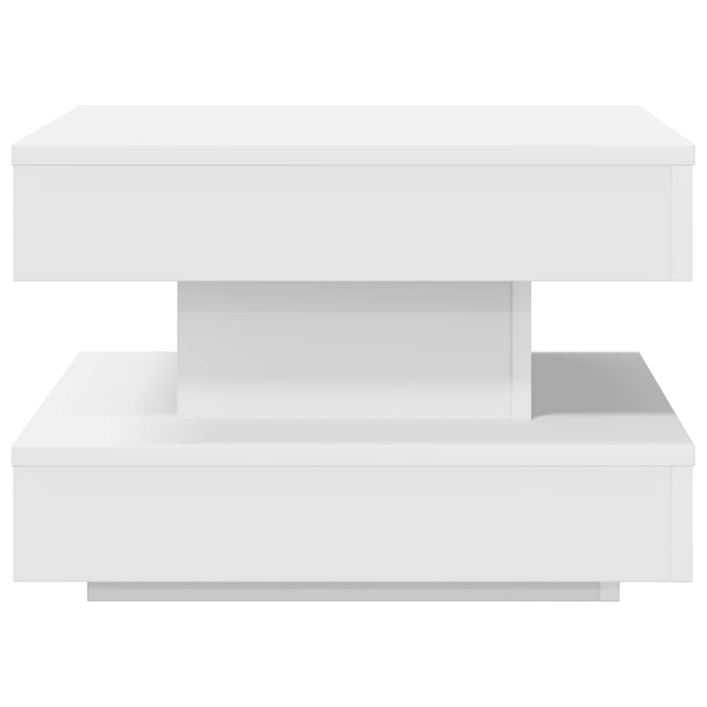 Coffee Table 360-Degree Rotatable White 50x50x34.5 cm