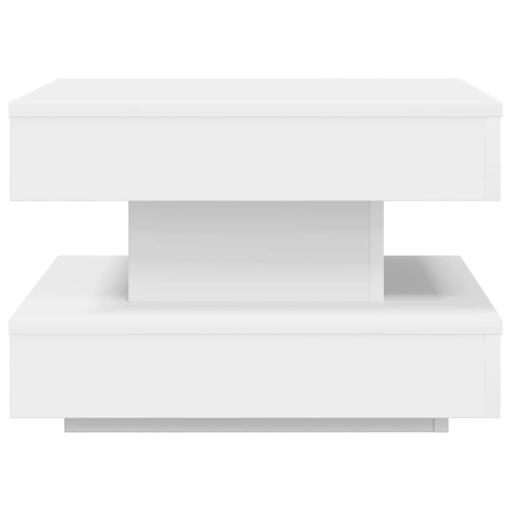 Coffee Table 360-Degree Rotatable White 50x50x34.5 cm
