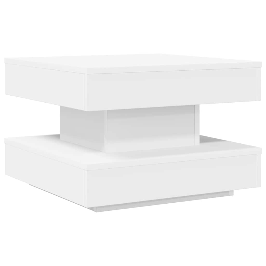Coffee Table 360-Degree Rotatable White 50x50x34.5 cm