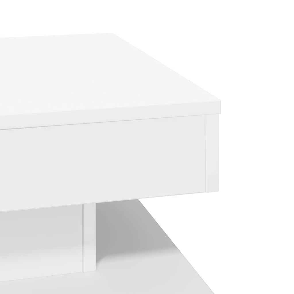 Coffee Table 360-Degree Rotatable White 50x50x34.5 cm