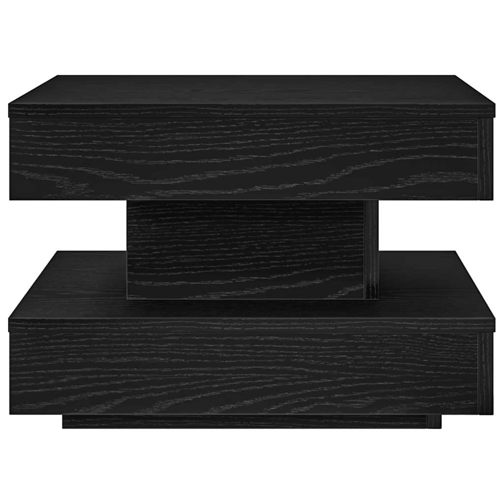 Coffee Table 360-Degree Rotatable Black 50x50x34.5 cm