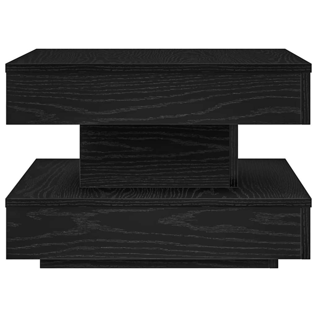 Coffee Table 360-Degree Rotatable Black 50x50x34.5 cm