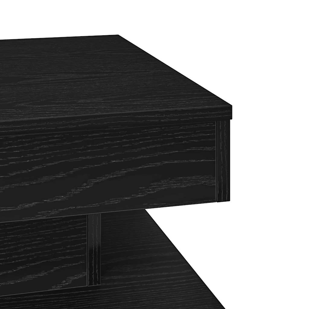 Coffee Table 360-Degree Rotatable Black 50x50x34.5 cm