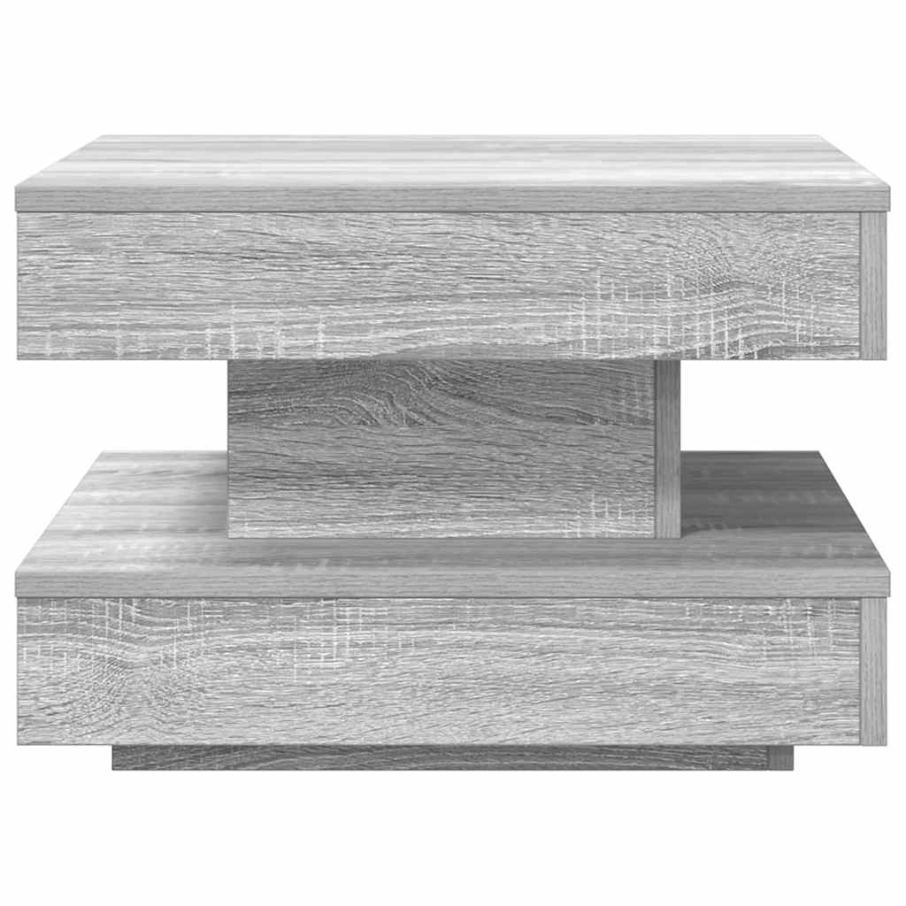 Coffee Table 360-Degree Rotatable Grey Sonoma 50x50x34.5 cm