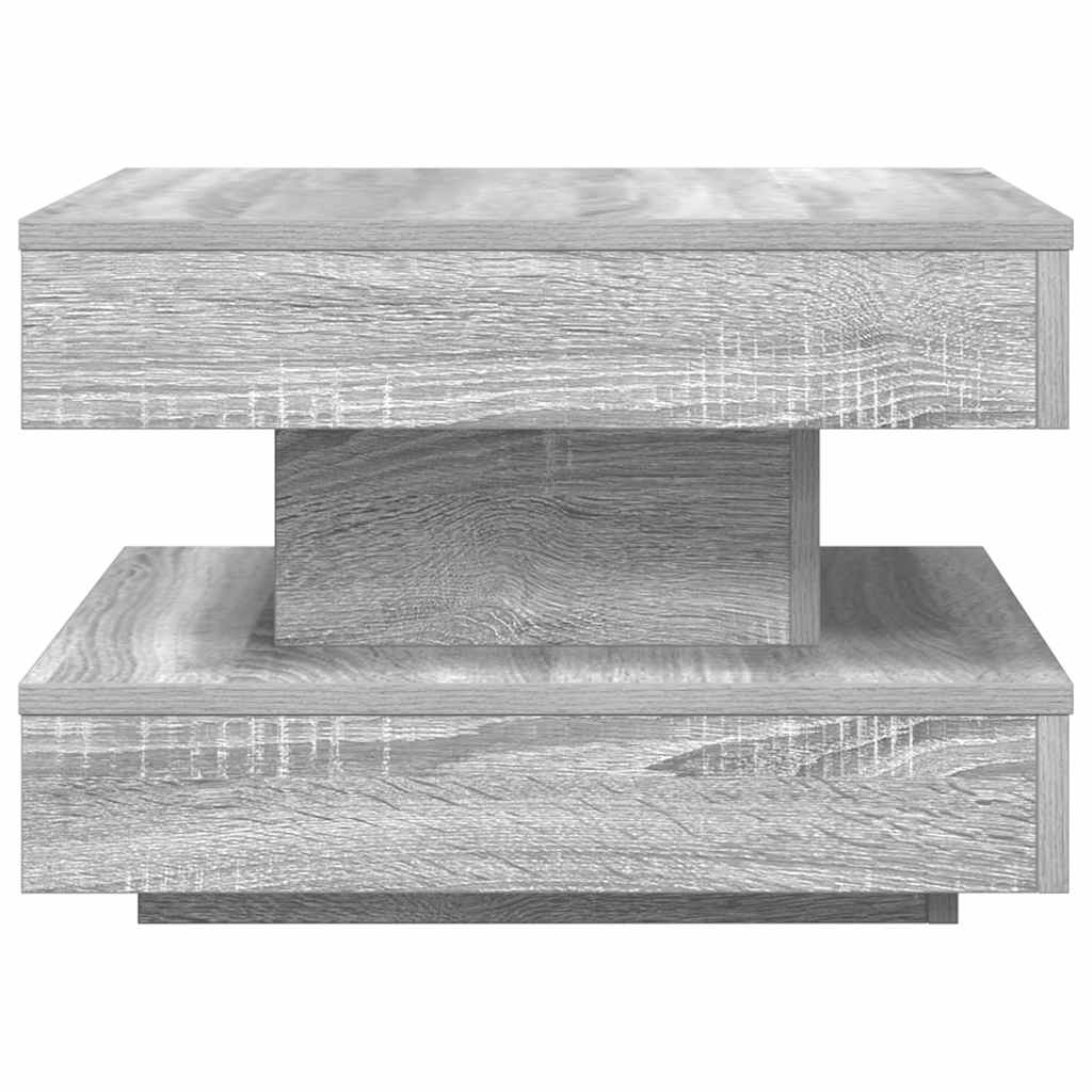 Coffee Table 360-Degree Rotatable Grey Sonoma 50x50x34.5 cm