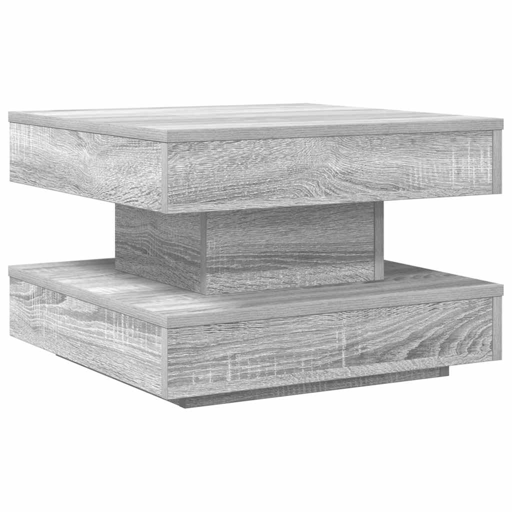 Coffee Table 360-Degree Rotatable Grey Sonoma 50x50x34.5 cm