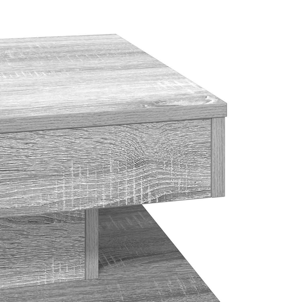 Coffee Table 360-Degree Rotatable Grey Sonoma 50x50x34.5 cm