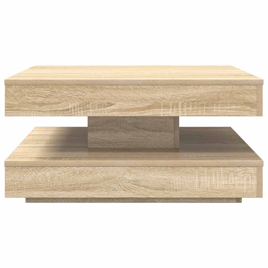 Coffee Table 360-Degree Rotatable Sonoma Oak 70x70x34.5 cm