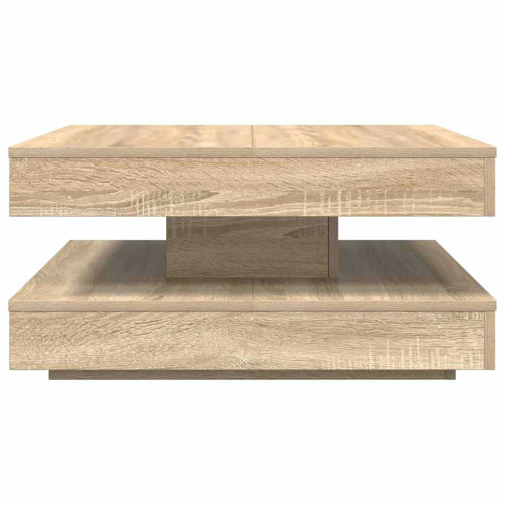 Coffee Table 360-Degree Rotatable Sonoma Oak 70x70x34.5 cm