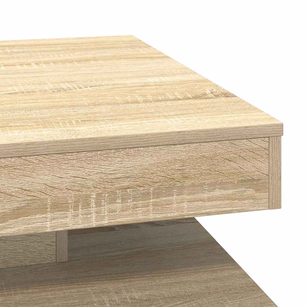 Coffee Table 360-Degree Rotatable Sonoma Oak 70x70x34.5 cm