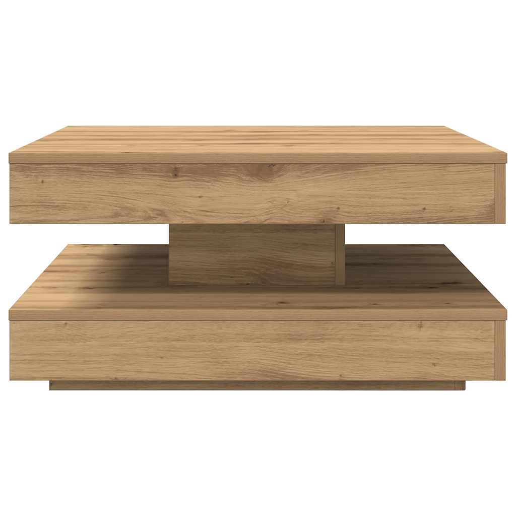 Coffee Table 360-Degree Rotatable Artisan Oak 70x70x34.5 cm