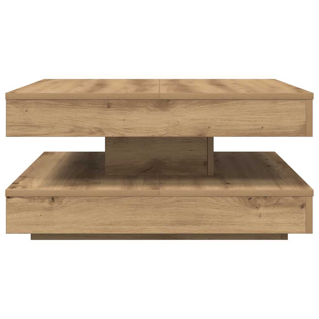 Coffee Table 360-Degree Rotatable Artisan Oak 70x70x34.5 cm
