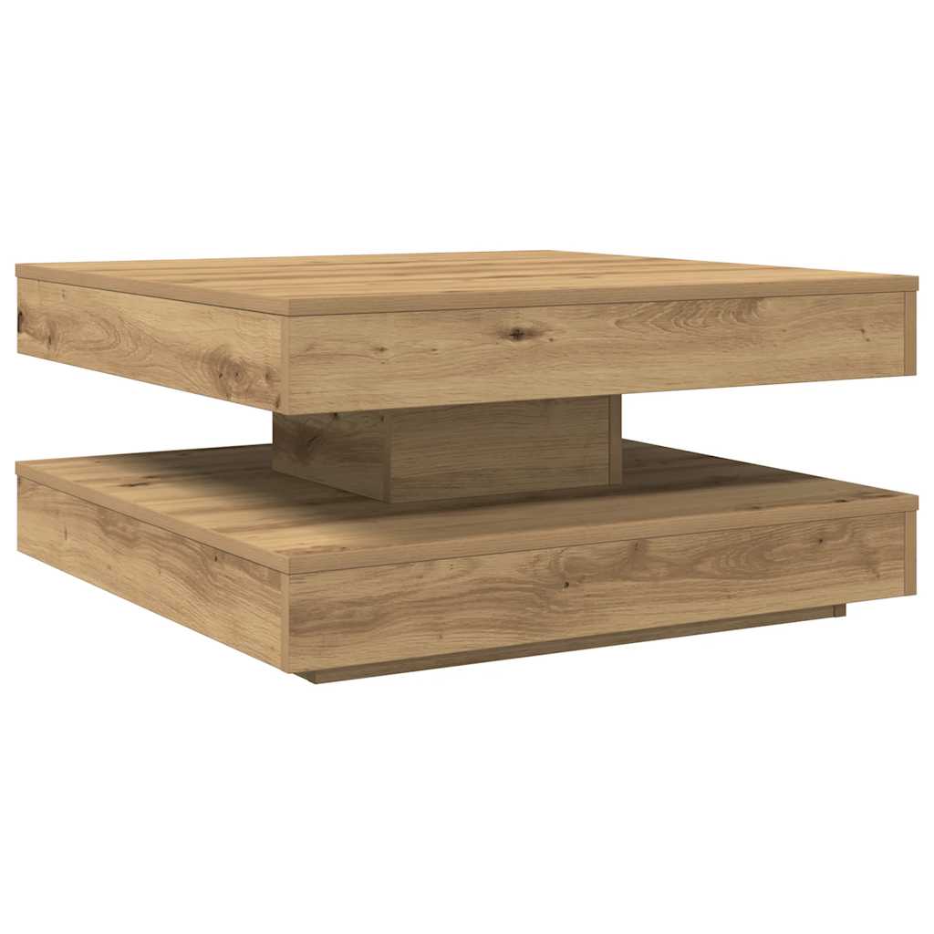 Coffee Table 360-Degree Rotatable Artisan Oak 70x70x34.5 cm