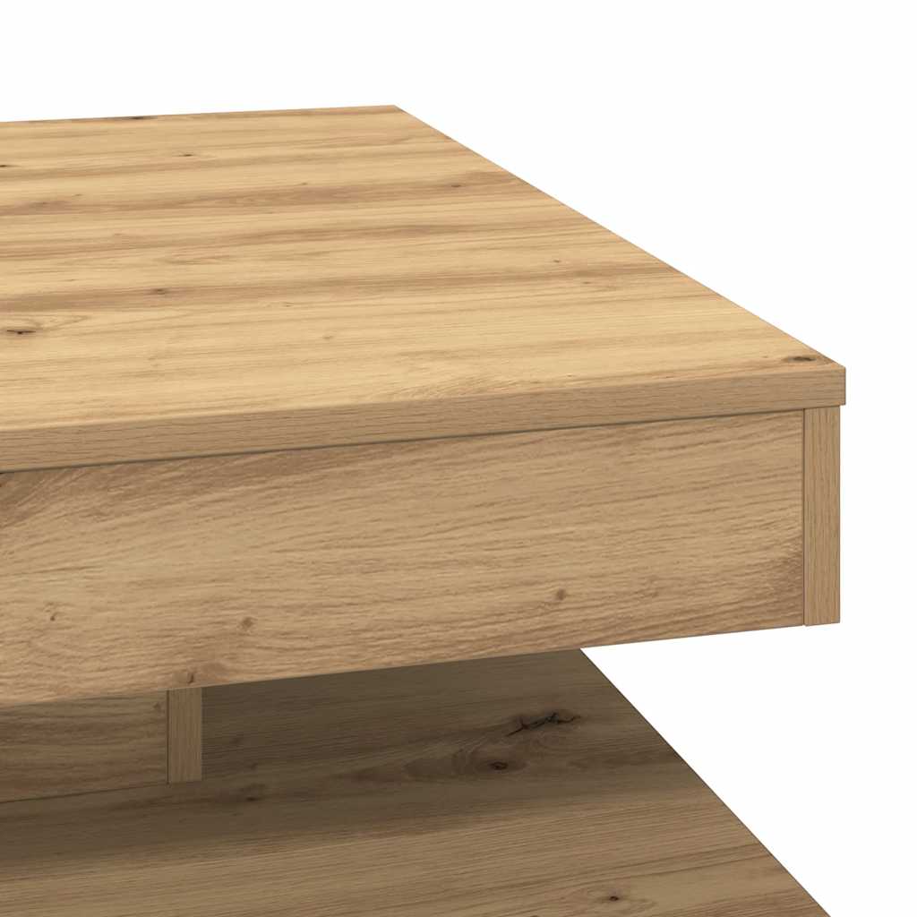 Coffee Table 360-Degree Rotatable Artisan Oak 70x70x34.5 cm