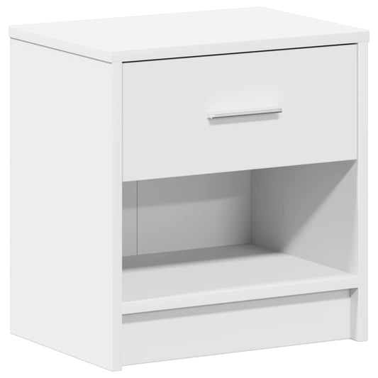 Bedside Cabinet with Drawer White 39x28x41 cm