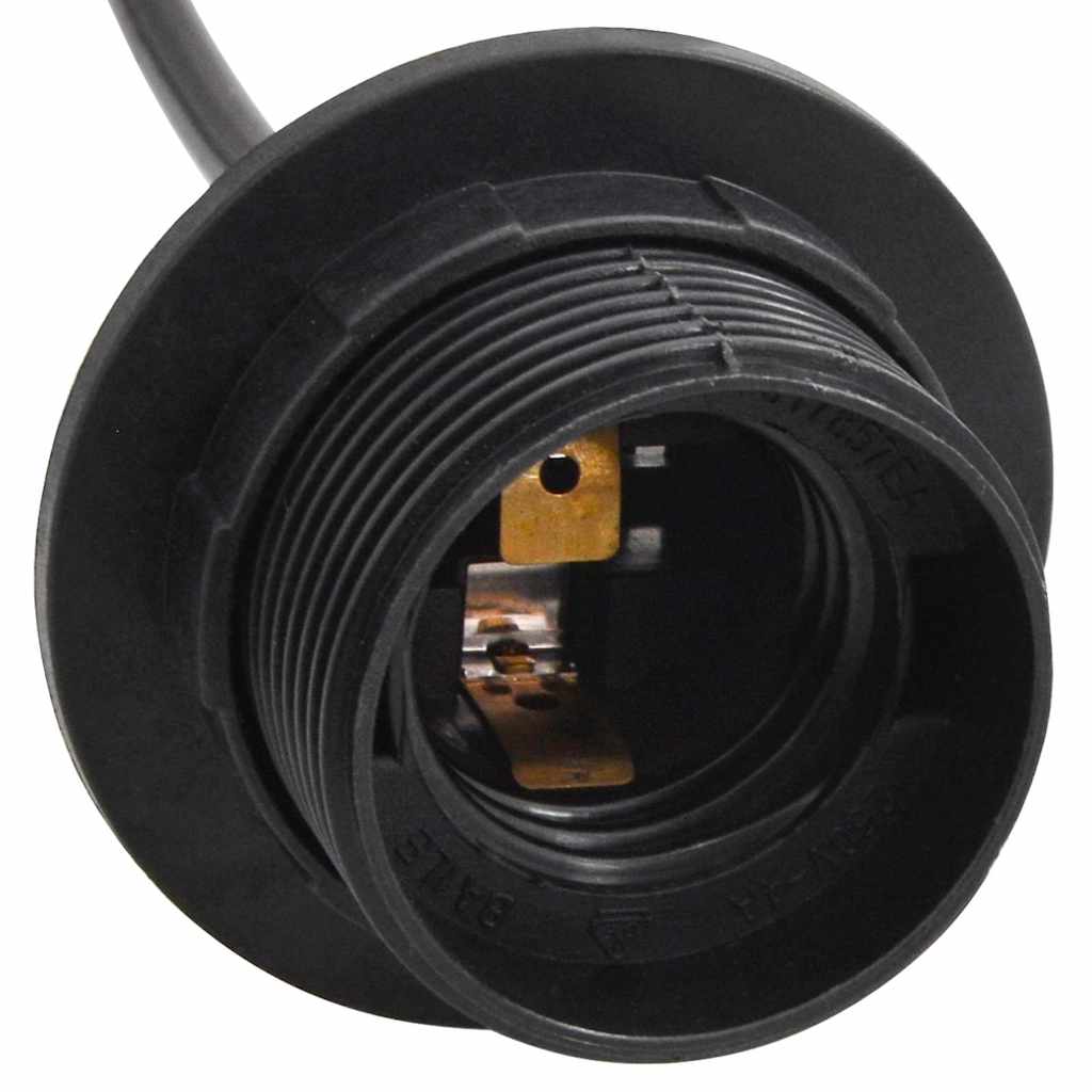 Pendant Lamp with 6 Lamp Holders E27 Black Metal