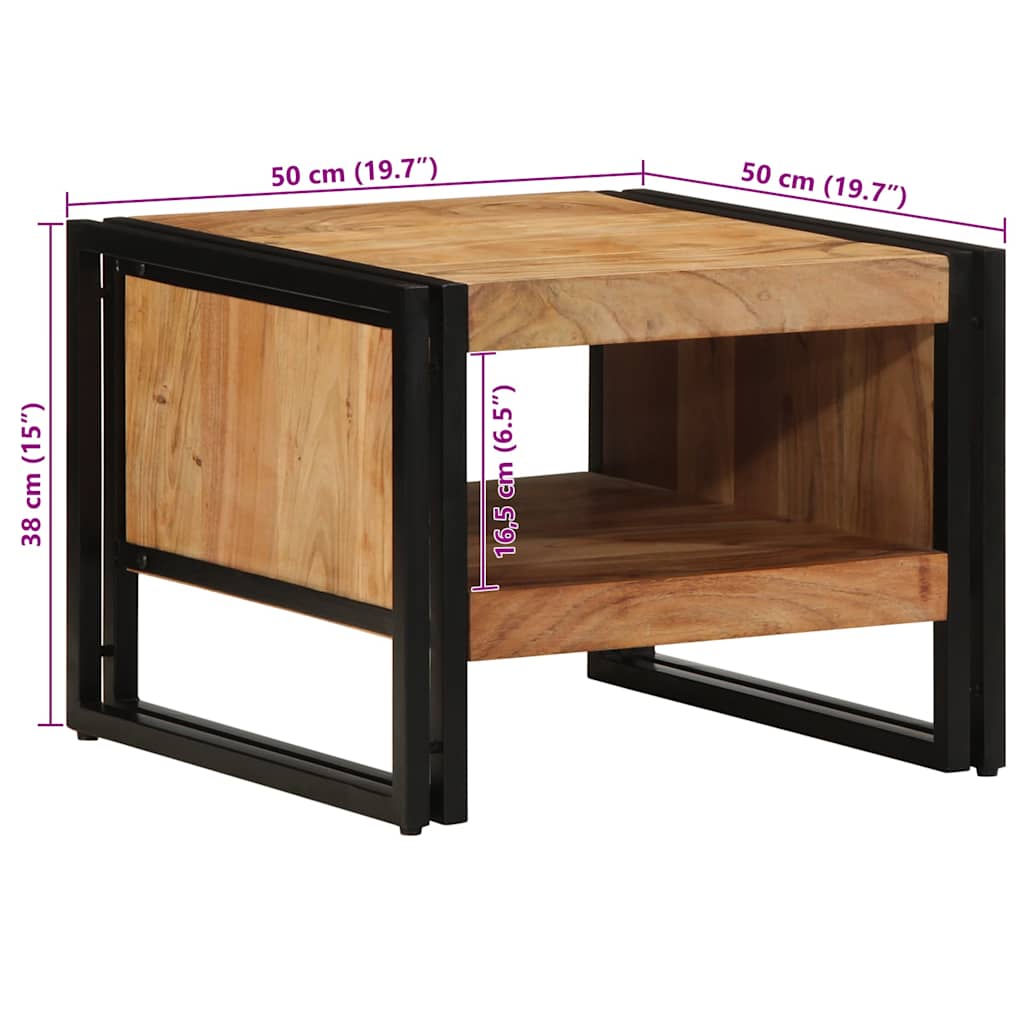 Coffee Table 50x50x38 cm Solid Wood Acacia