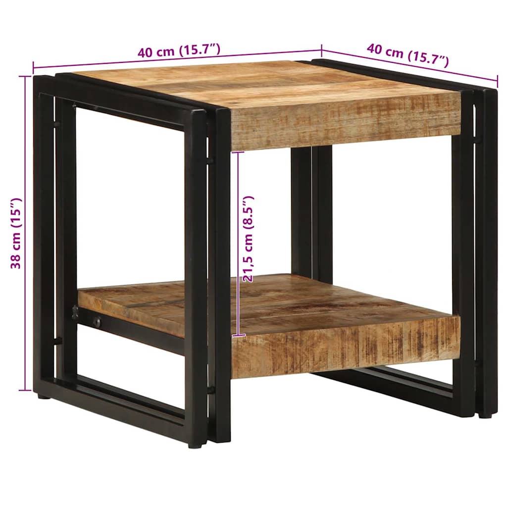 Coffee Table Brown 40 x 40 x 38 cm Solid Mango Wood