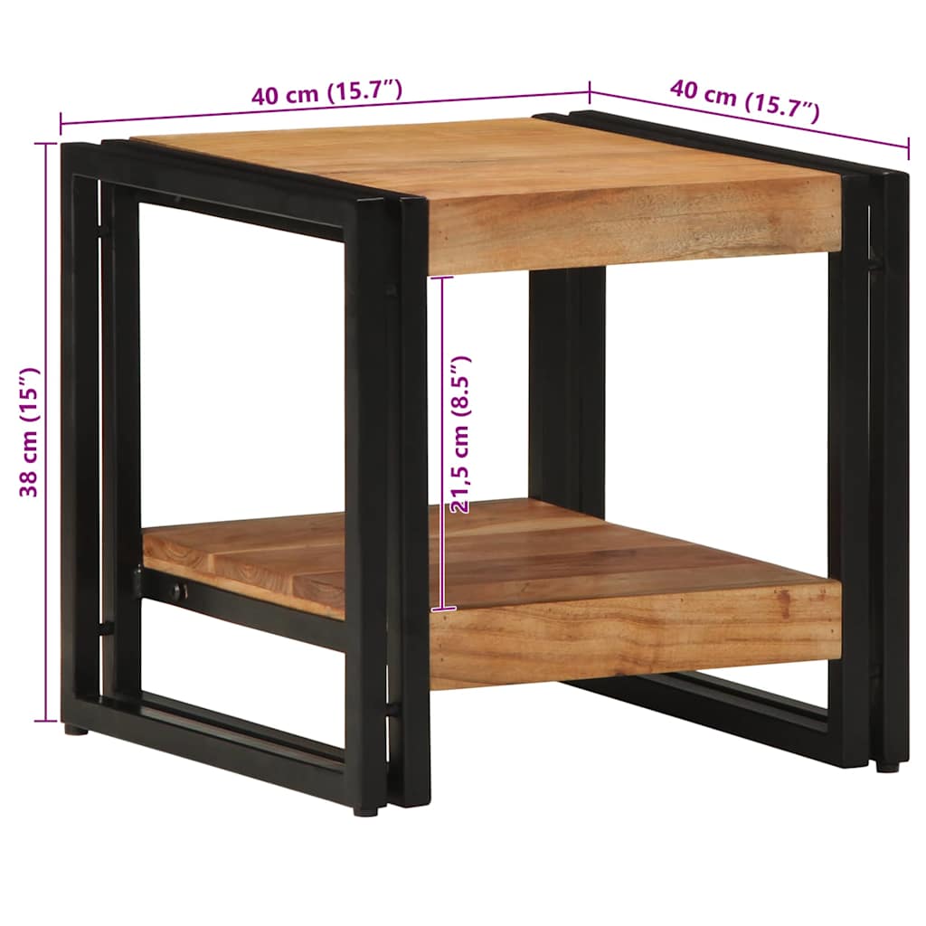 Coffee Table Brown 40 x 40 x 38 cm Solid Acacia Wood